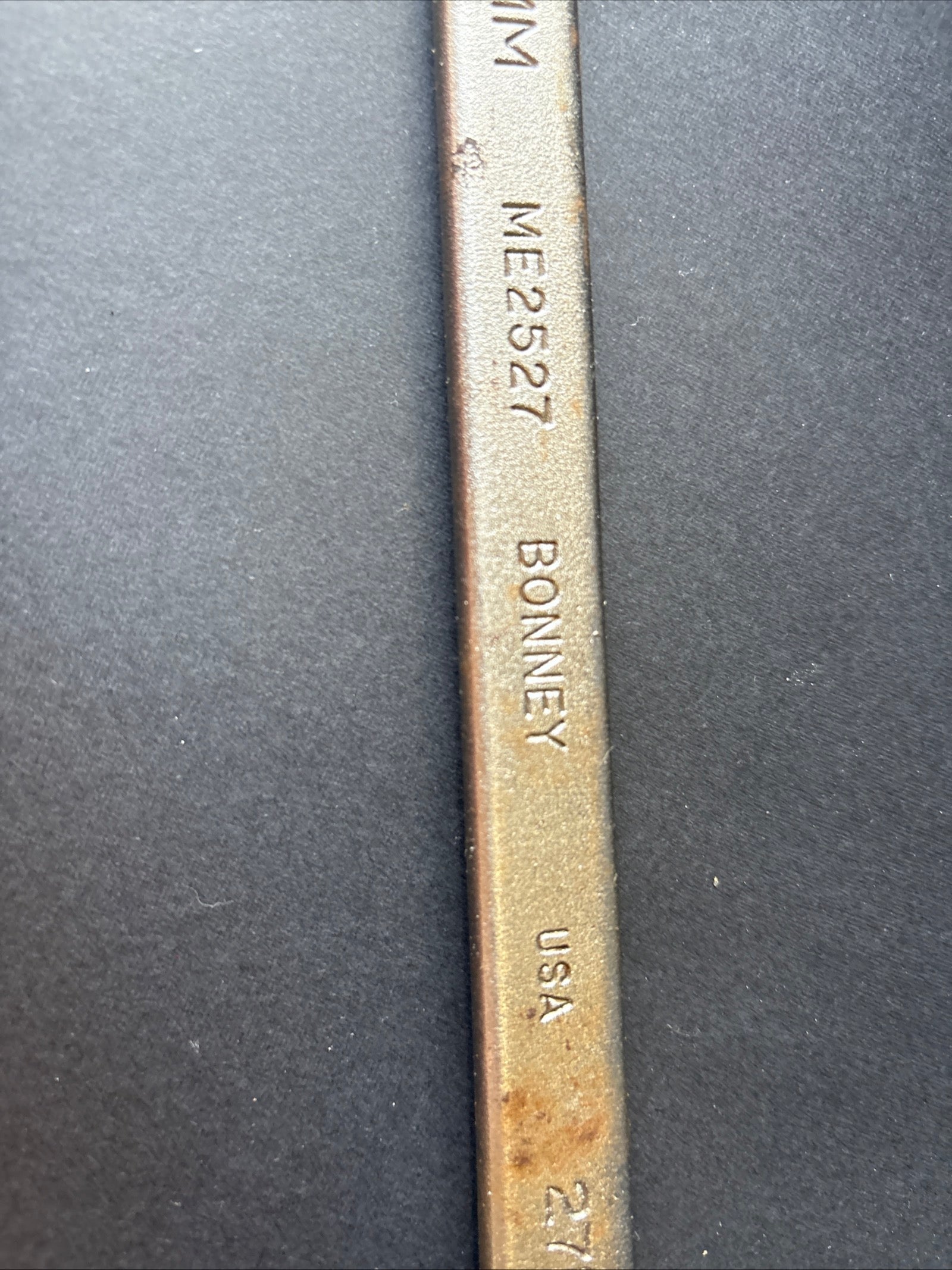 Vintage Bonney 25mm x 27mm Open End Wrench ME2527 Made In USA