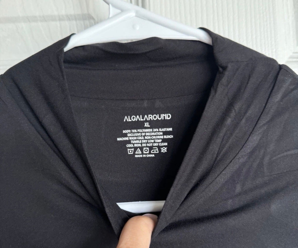 Women’s black mock neck long sleeve bodysuit NWT (T13)