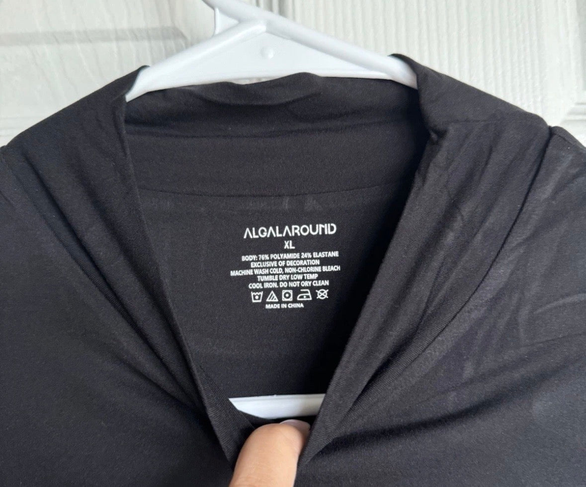 Women’s black mock neck long sleeve bodysuit NWT (T13)