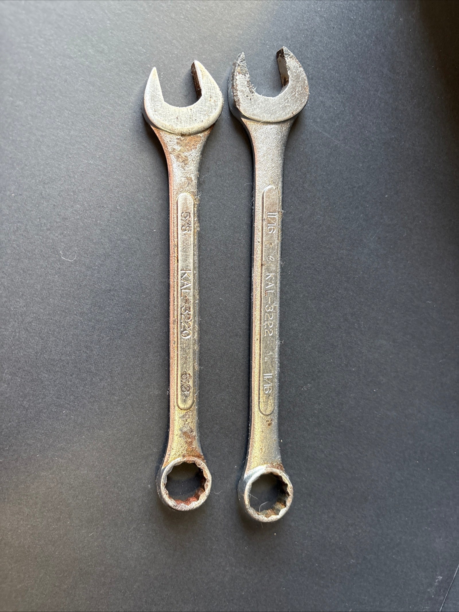 Two Combination Wrenches KAL 3222 11/16” And A KAL 3220 5/8”