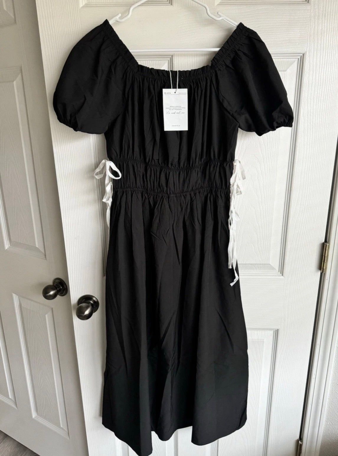 Black Dress with White Trim NWT (T13)