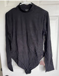 Women’s black mock neck long sleeve bodysuit NWT (T13)