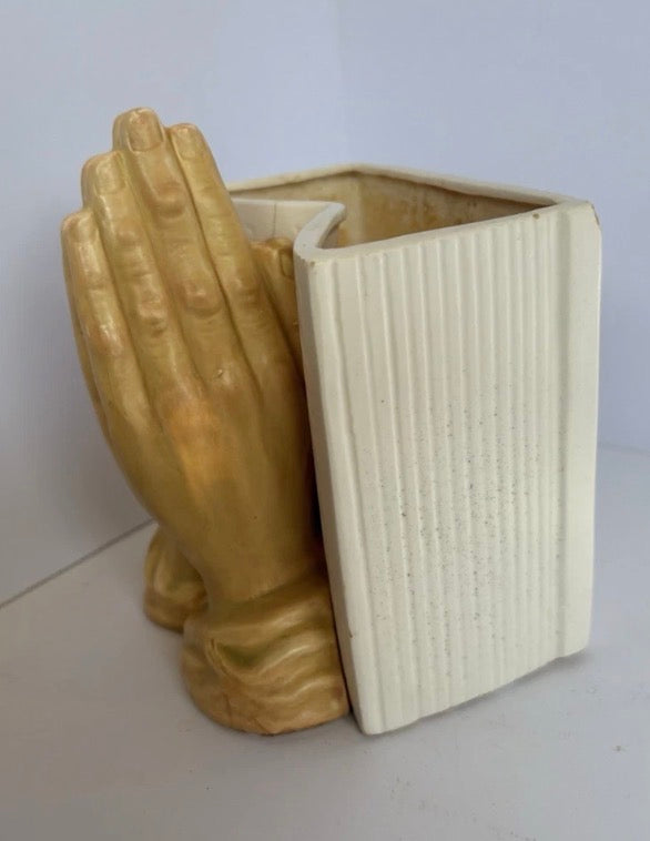 Vintage Japan Lords Prayer  Ceramic Planter. P175