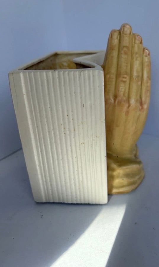 Vintage Japan Lords Prayer  Ceramic Planter. P175