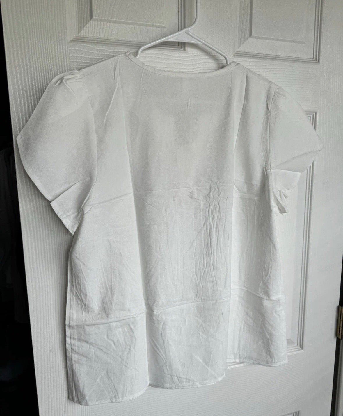 White Short Sleeve Blouse NWT (T13)