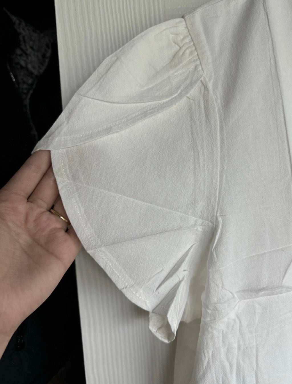 White Short Sleeve Blouse NWT (T13)