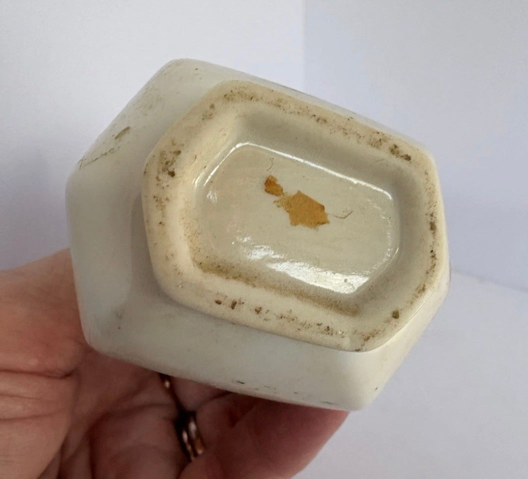 Elegant Porcelain Bud Vase With Vibrant Floral Design & Gold Rim Ph181