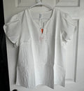 White Short Sleeve Blouse NWT (T13)