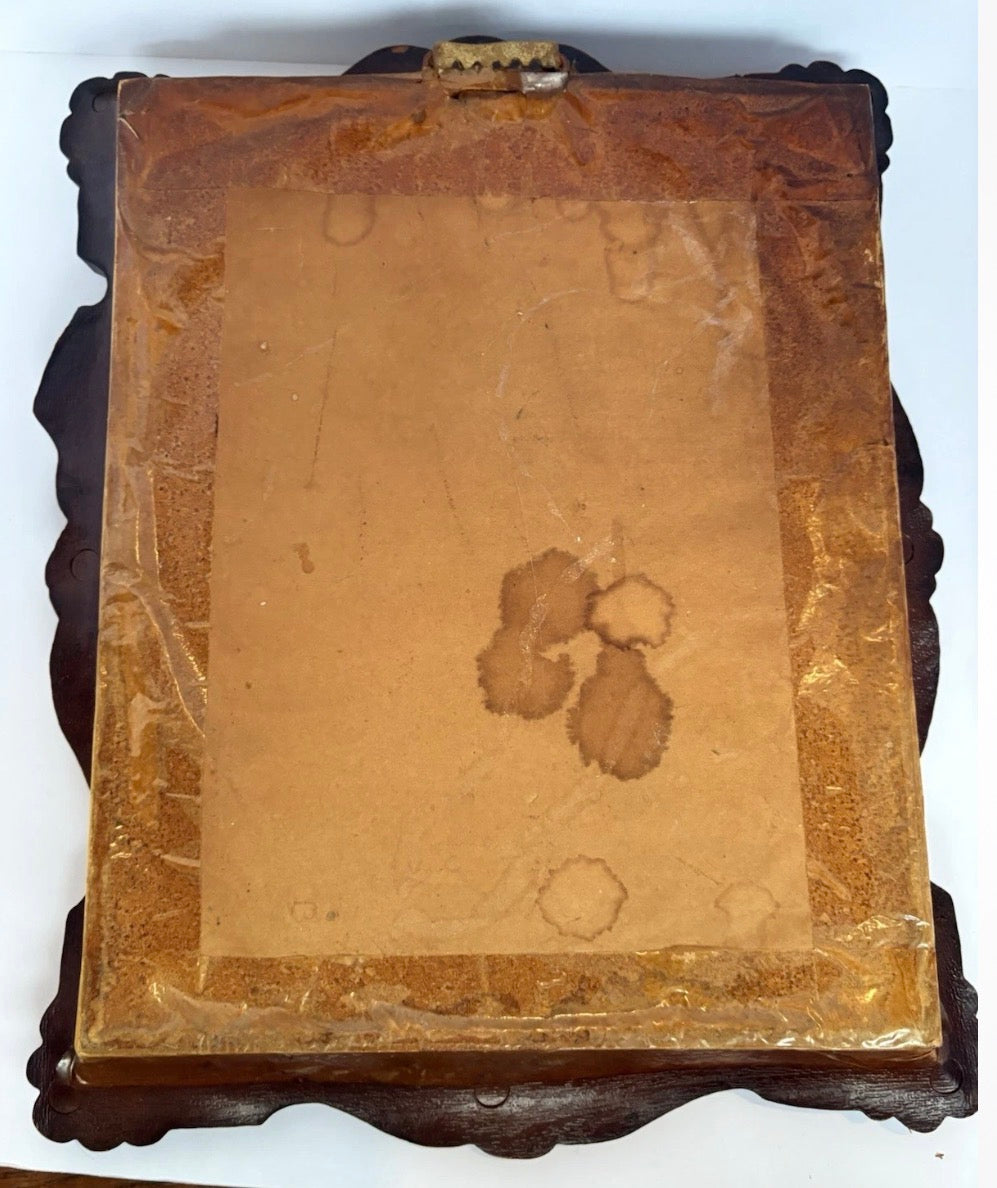 Vtg Burwood Ind. “ The Lord’s Prayer” 3D Praying Hands Frame. P195