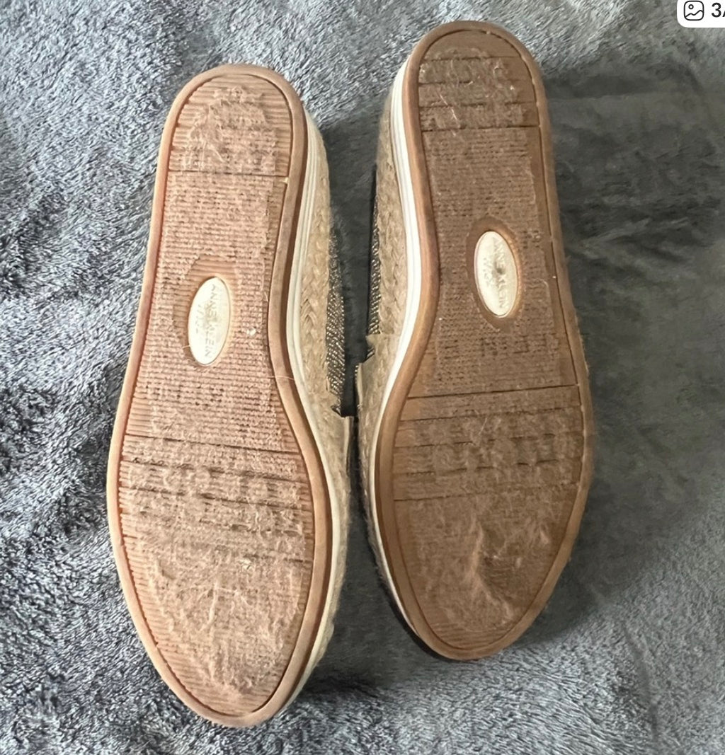 Anne Klein Silver And Sparkle/Bling Women’s Flats Size 8