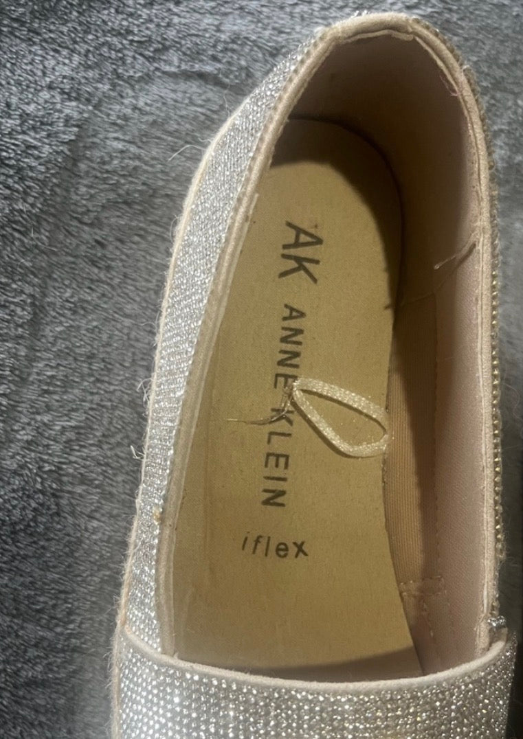 Anne Klein Silver And Sparkle/Bling Women’s Flats Size 8