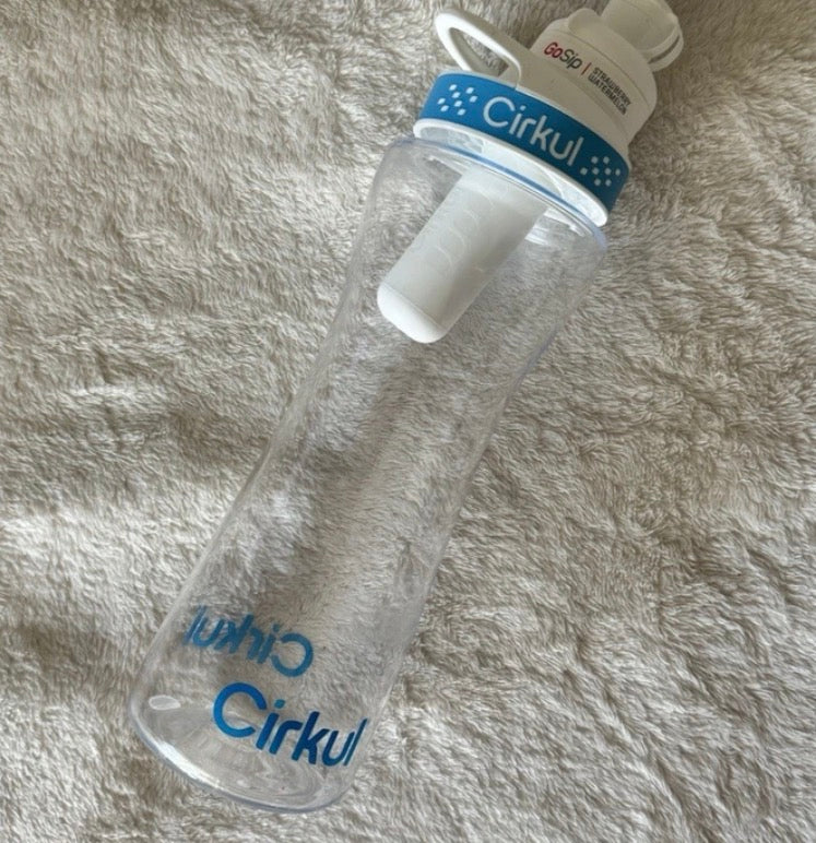 Cirkul Blue Water Bottle with White Cap