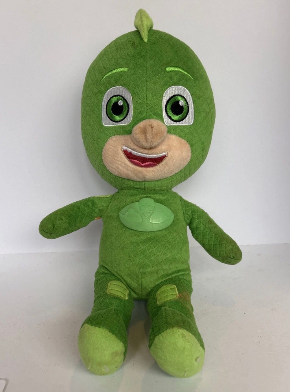 Disney PJ Masks 14" Plush Gekko Sings Talks Lights Up Amulet Toy Green P247