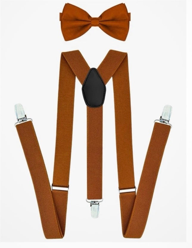 Yellow Bow Tie and Suspenders   Costume  New (T13)